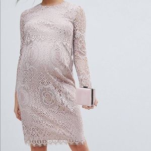 HP 💥 ASOS lace long sleeve maternity dress, US 8